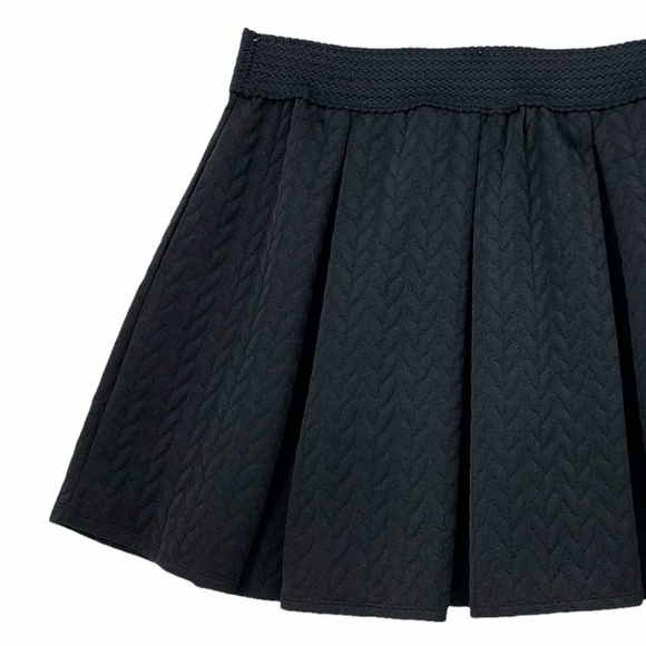 Wide Pleat Box Pleat Black Mini Skirt by EyeShadow - Picture 6 of 16